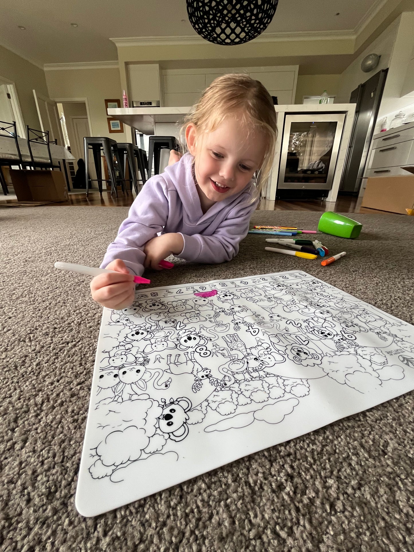 Seek n Spot Silicone Colouring Mat- Animals