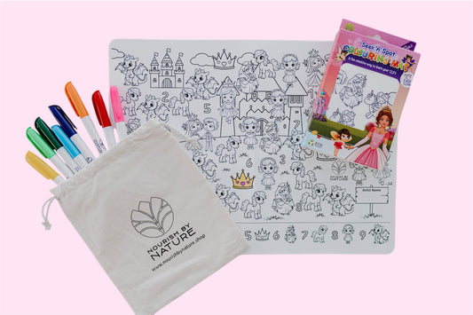 Seek n Spot Silicone Colouring Mat - Princesses