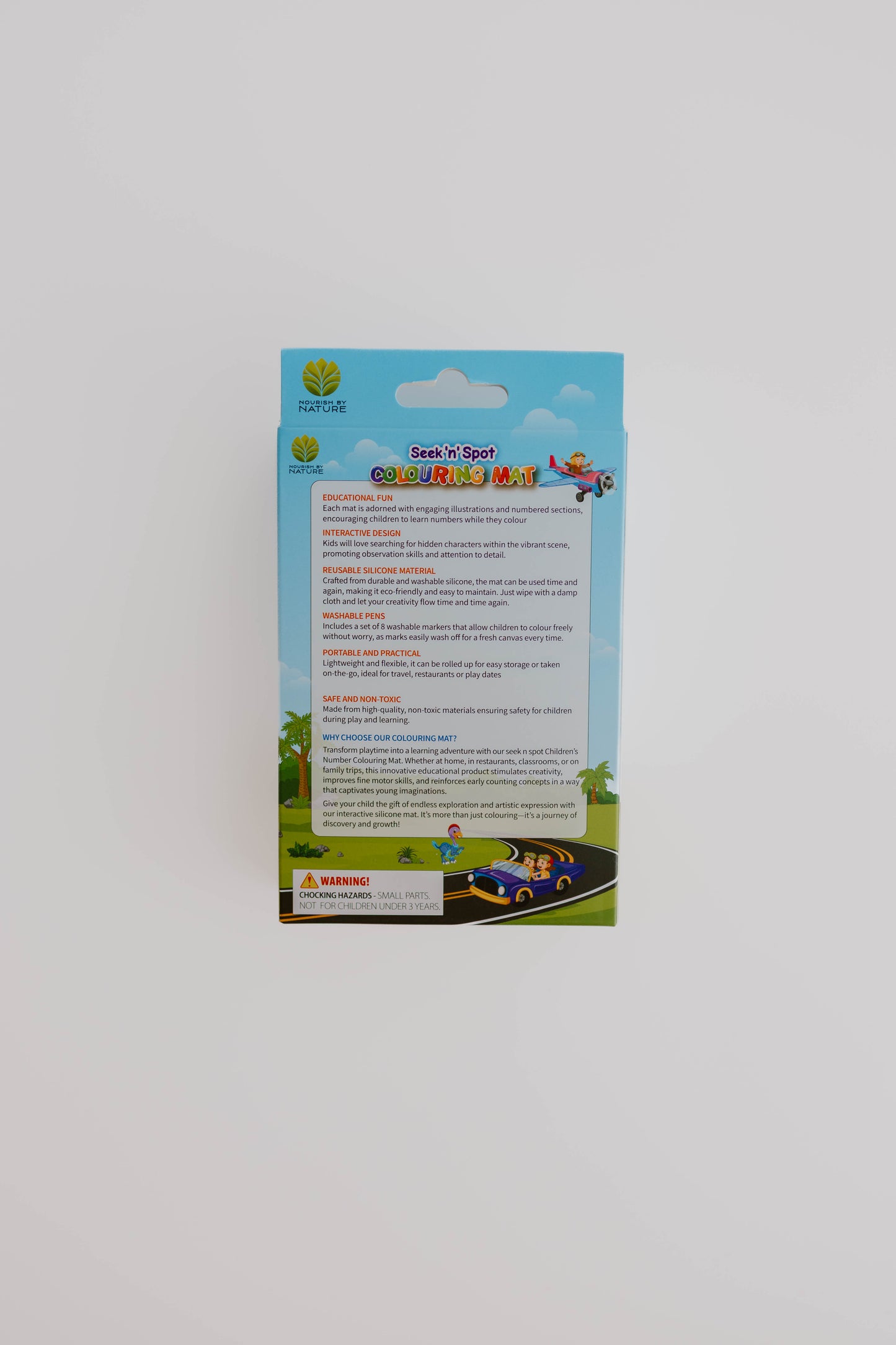 Seek n Spot Silicone Colouring Mat- Cars and Trucks
